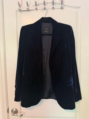 Mango Women's Structured Navy Blazer/Jacket